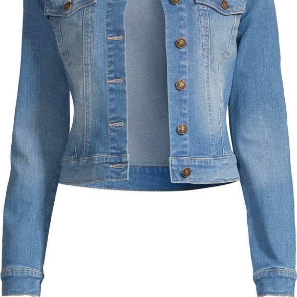 New Detachable Faux Fur Collar Denim Jacket - Picture 4 of 9